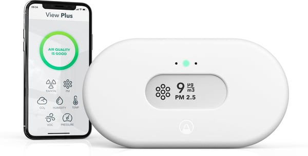 Airthings View Plus -smart luftkvalitetsmätare