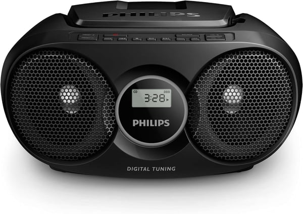 Philips AZ215B -bærbar CD-afspiller, sort