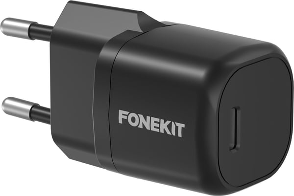 FoneKit Mini 20W laddare, USB-C, svart
