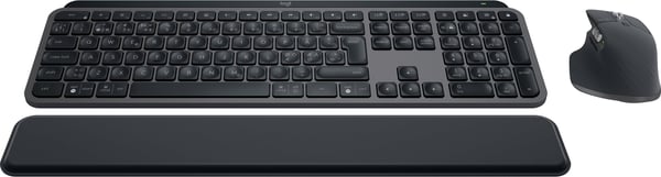 Logitech MX Keys S Combo -tastatur og mus med håndledsstøtte, grafitgrå