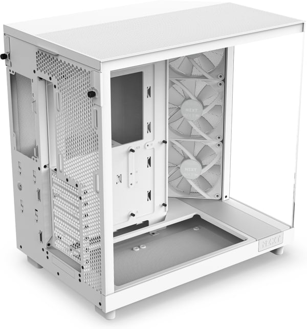 NZXT H6 Flow RGB ATX-kabinet med panoramavindue, hvid
