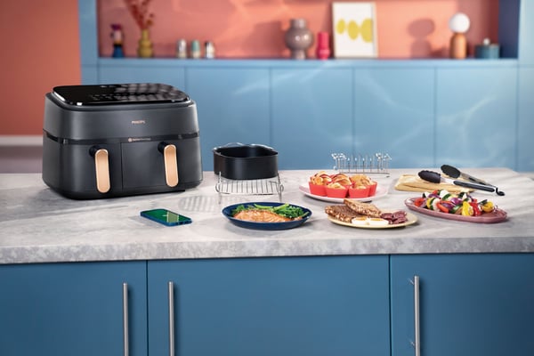 Philips 3000-serien Dubbla Korgar NA352/00 airfryer, 6,0 l & 3,0 l