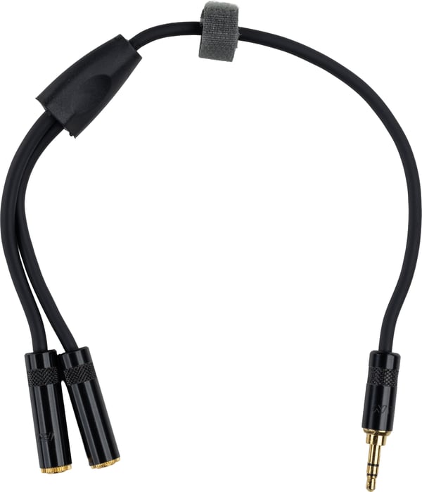 Fuj:tech 3,5 mm TRS hane – 2 x 3,5 mm TRS hona Y-splitter, 20 cm