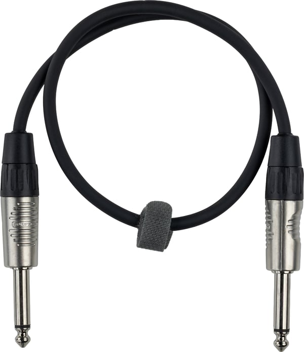 Fuj:tech 6,3 mm TS hane – 6,3 mm TS hane instrumentkabel, 1 m, svart
