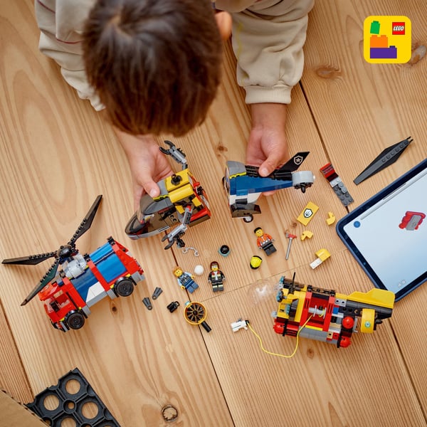 LEGO City 60462 – Helikopter, brandbil og ubåd sammen