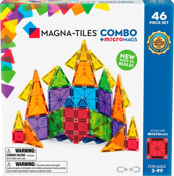 MAGNA-TILES & microMAGS Kombinations magnetbyggsats, 46 delar