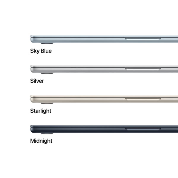 Apple MacBook Air 15" M4 16 GB, 256 GB 2025 - bärbar, midnatt (MW1L3)