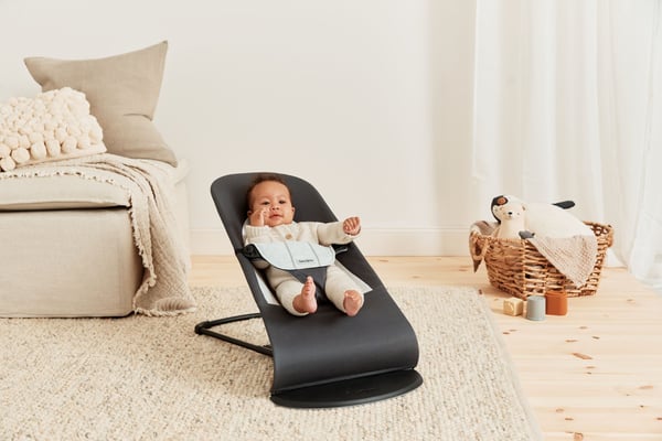 BabyBjörn Gungstol Balance Soft Vävd Mélange, Mörkgrå/Grå