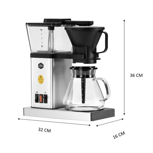 OBH Nordica Blooming Prime kaffebryggare, silver