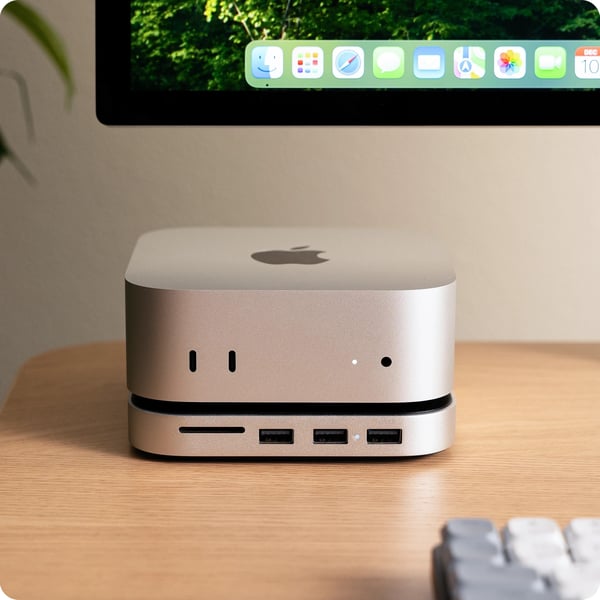 Satechi Mac Mini M4 Stativhub dockningsstation, silver