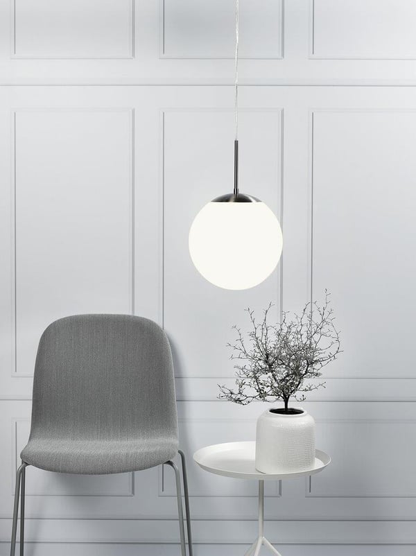 Nordlux Cafe -hänglampa, E27, 30 cm, vit