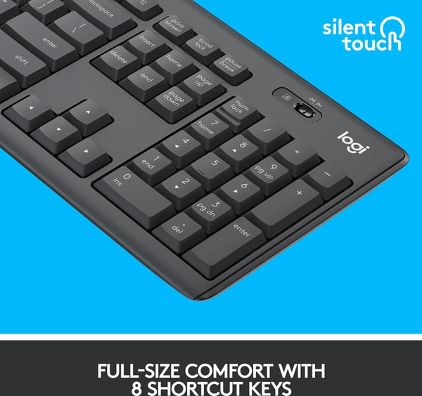 Logitech MK295 tangentbord och mus, svart