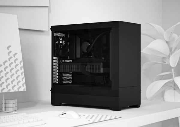 Fractal Design Pop Silent Black TG Clear ATX-kabinet med vindue, sort