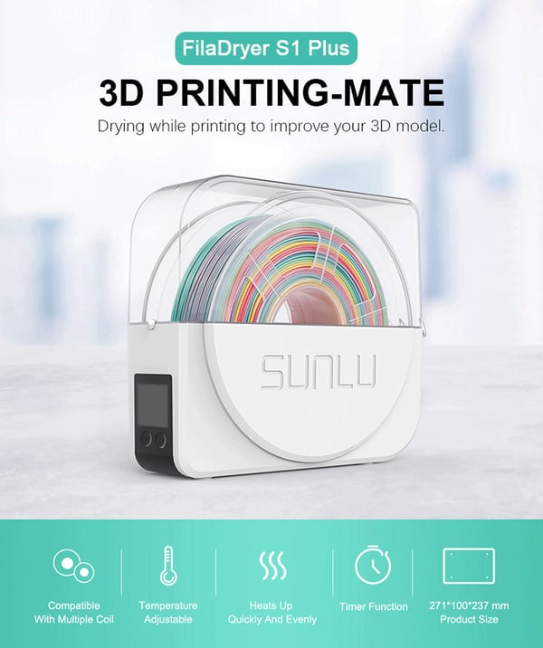 SUNLU FilaDryer S1 Plus - filamenttørrer