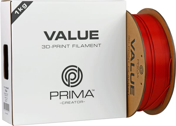 PrimaValue PLA+ filament för 3D-skrivare, 1,75 mm, röd