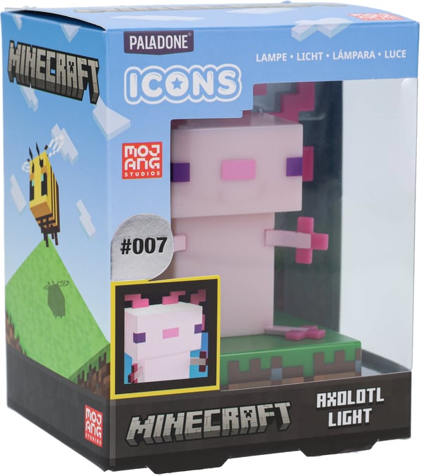 Paladone Icon Minecraft Axolotl-lampa