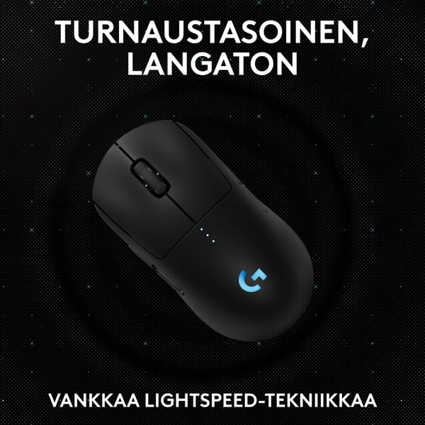 Logitech PRO 2 LIGHTSPEED gaming mus, sort