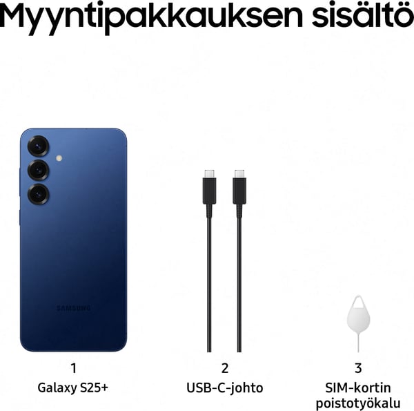Samsung Galaxy S25+ 5G telefon, 256/12 GB, Marineblå