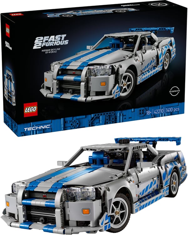 LEGO Technic 42210 2 Fast 2 Furious Nissan Skyline GT-R (R34) bil