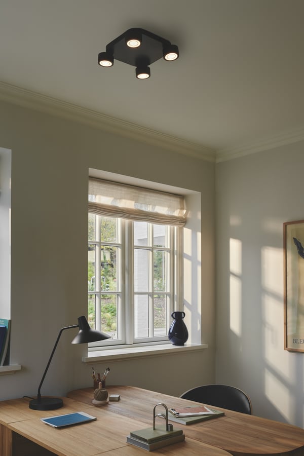 Nordlux Clyde 4-delad spotlampa svart