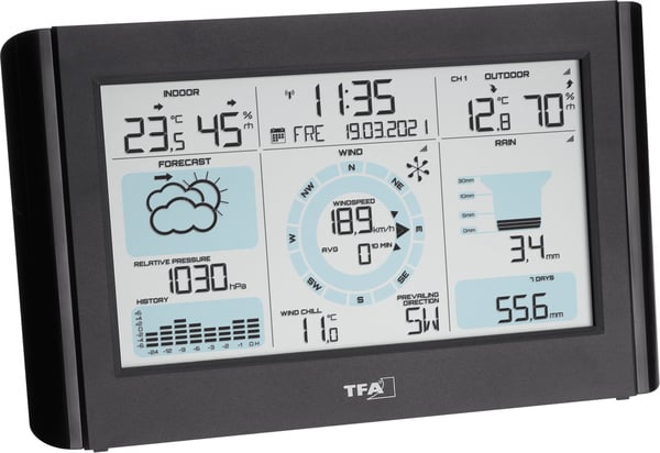 Finlands termometer 7870 -trådløs vejrstation, 3-kanaler
