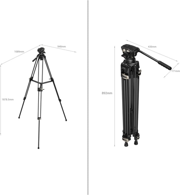 SmallRig 3751 Heavy-Duty Fluid Head Tripod AD-01 -videostativ