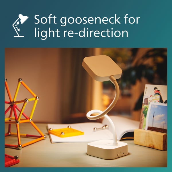 Philips Rock DSK211 - skrivebordslampe, hvid