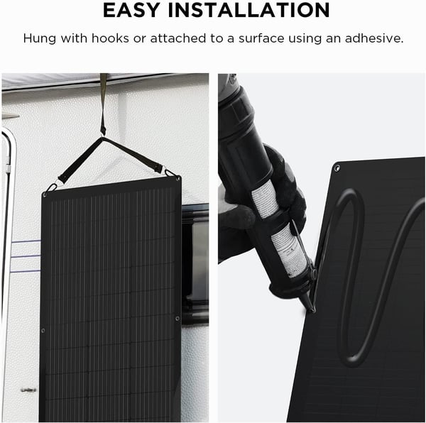 EcoFlow 100 W fleksibelt solpanel