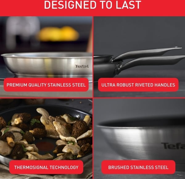 Tefal Virtuoso stegepande 28 cm, rustfrit stål
