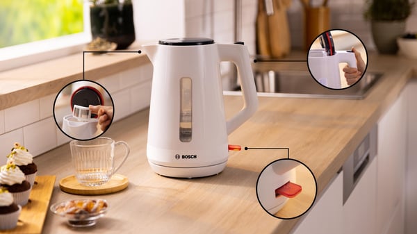 Bosch MyMoment TWK1M121 vattenkokare, vit