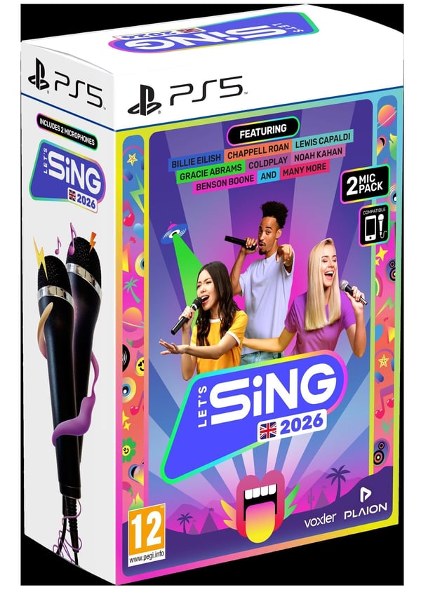 Let's Sing 2026 och 2 mikrofoner (PS5)
