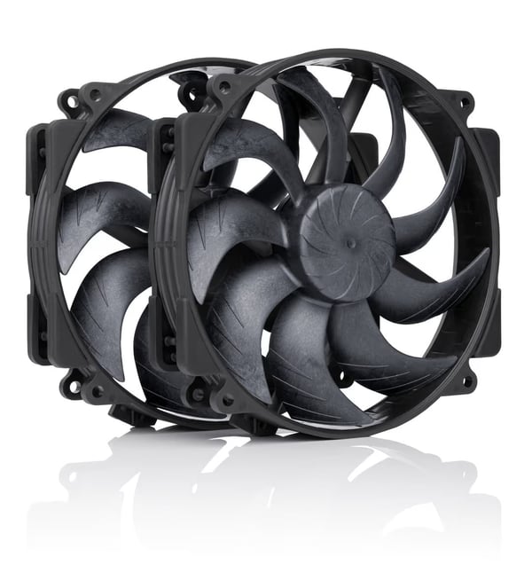 Noctua NF-A14x25r G2 PWM Sx2-PP chromax.black fläkt, 140 mm, 2 st Noctua NF-A14x25r G2 PWM Sx2-PP chromax.black fläkt, 140 mm, 2 st