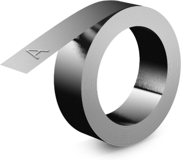 Dymo Rhino Industrial -rostfri stålremsa utan lim, 12 mm x 6,4 m