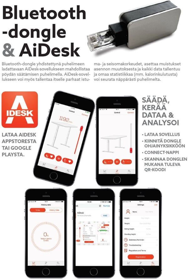 Elfen Ergodesk Control bluetooth-dongel