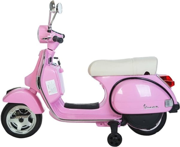 Vespa PX150 12V -elektrisk knallert, lyserød