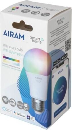 Airam SmartHome - smartlampe, E27, opal, 806 lm, RGBW, WiFi