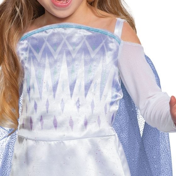 Snedronningen Frozen Elsa Classic -kostume, 7-8 år, 124-135 cm.