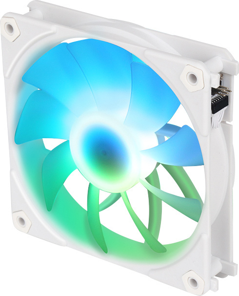 Blackstorm Luna UF120 ARGB PWM-fläkt, vit, 120 mm, 1 st