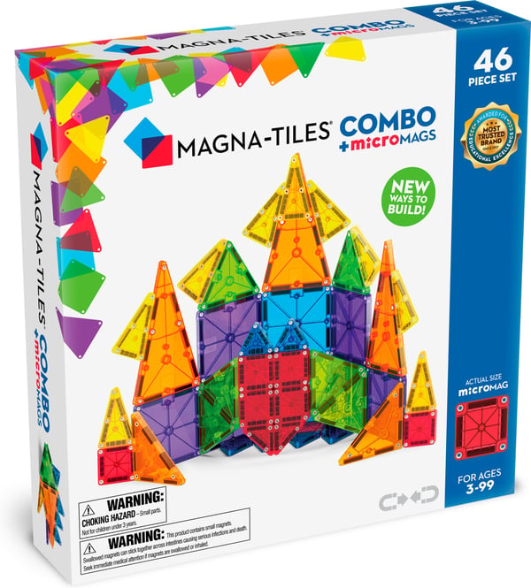 MAGNA-TILES & microMAGS Kombinations magnetbyggsats, 46 delar