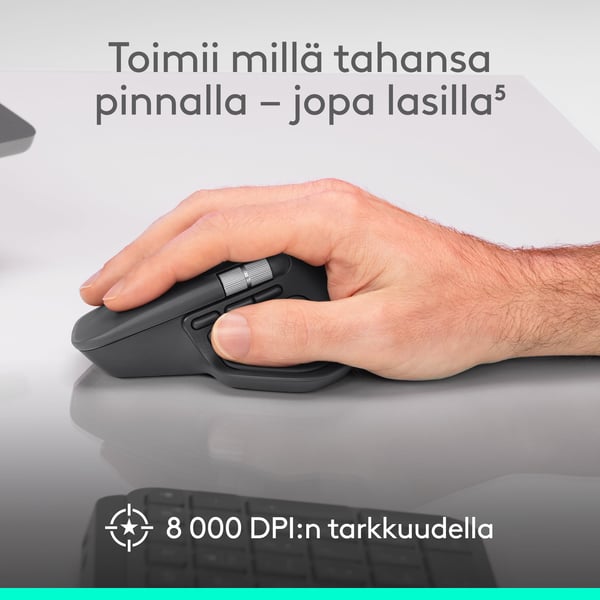 Logitech MX Master 4 mus, ljusgrå