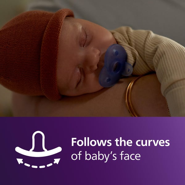 Philips Avent Soothie lugnande napp, 0–6 mån, blå, 2 st