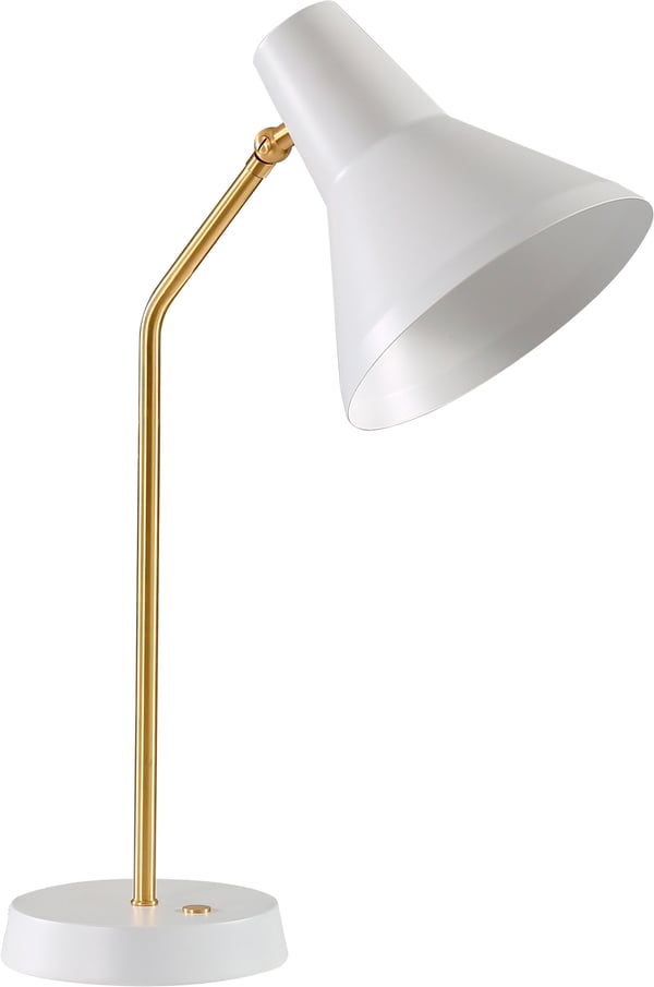 Innolux Carin -bordlampe, E27, hvid/messing