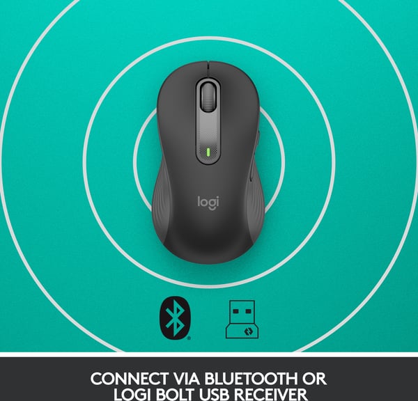 Logitech Signature M650 L Venstre -trådløs mus, sort