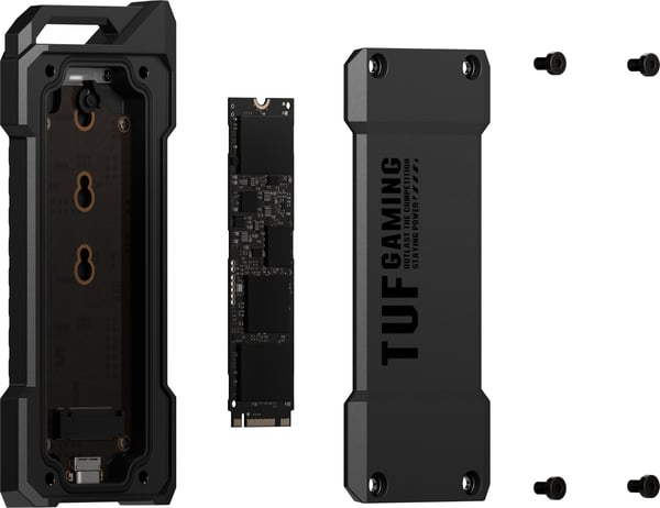 Asus TUF Gaming A1 SSD -extern hölje för M.2 NVMe och SATA SSD -hårddiskar