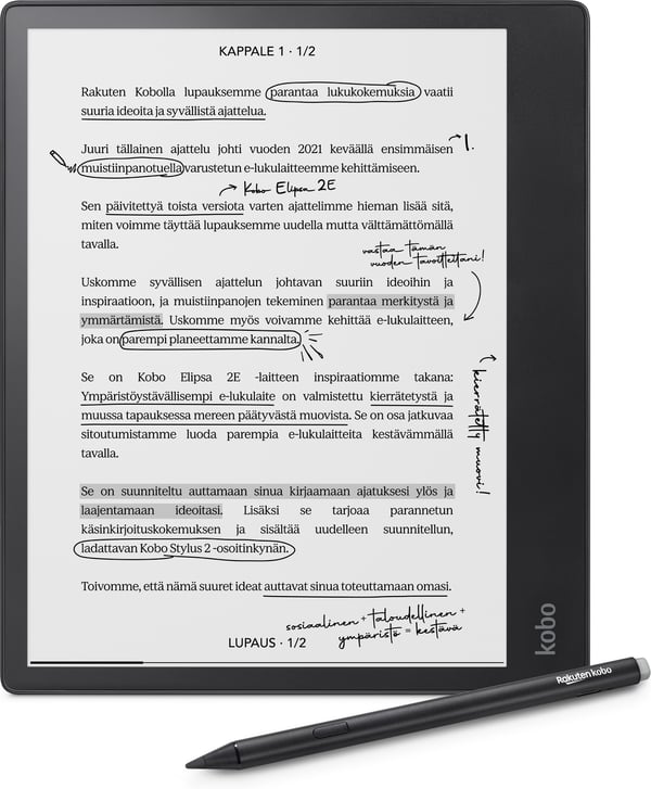 Kobo Elipsa 2E -e-bokläsare