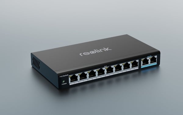 Reolink RLA-PS1 är en 10-portar PoE+ switch