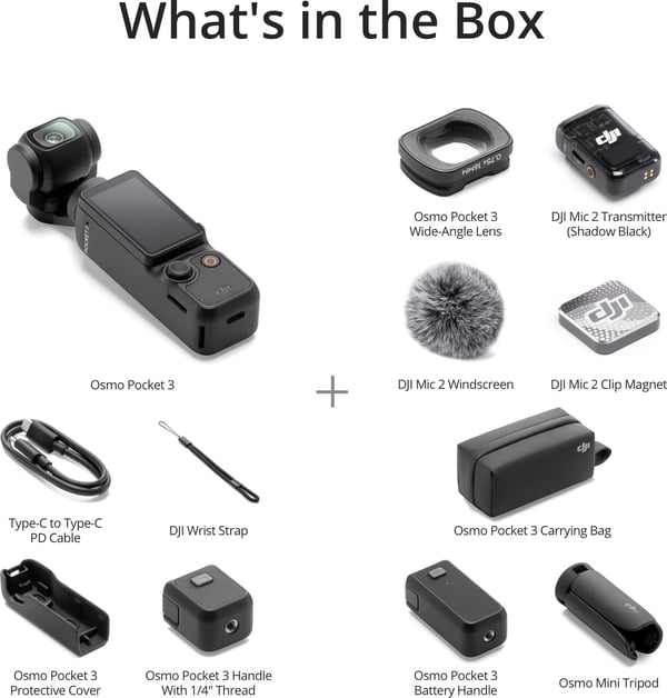 DJI Osmo Pocket 3 Creator Combo -videokamera