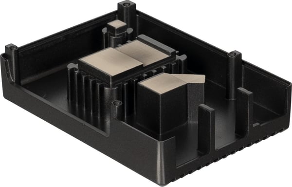 Raspberry Pi aluminiumchassi med kylfläns, Raspberry Pi 5 B, svart