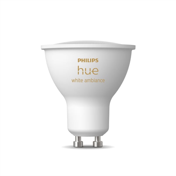 Philips Hue LED-smartpære, BT, White ambiance, GU10, 4,2 W, 1-pack
