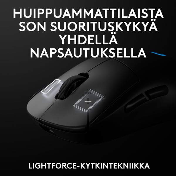 Logitech PRO 2 LIGHTSPEED gaming mus, sort